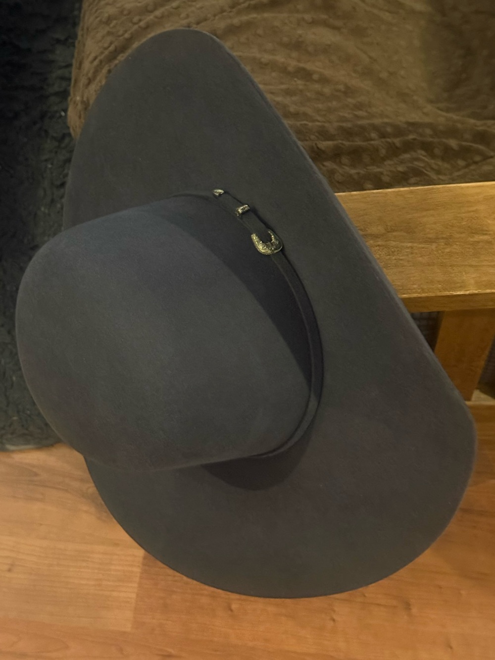 CAVENDER’S Dark Grey Felt 6X Cowboy Hat - Size 7 3/8 - Picture 2 of 6